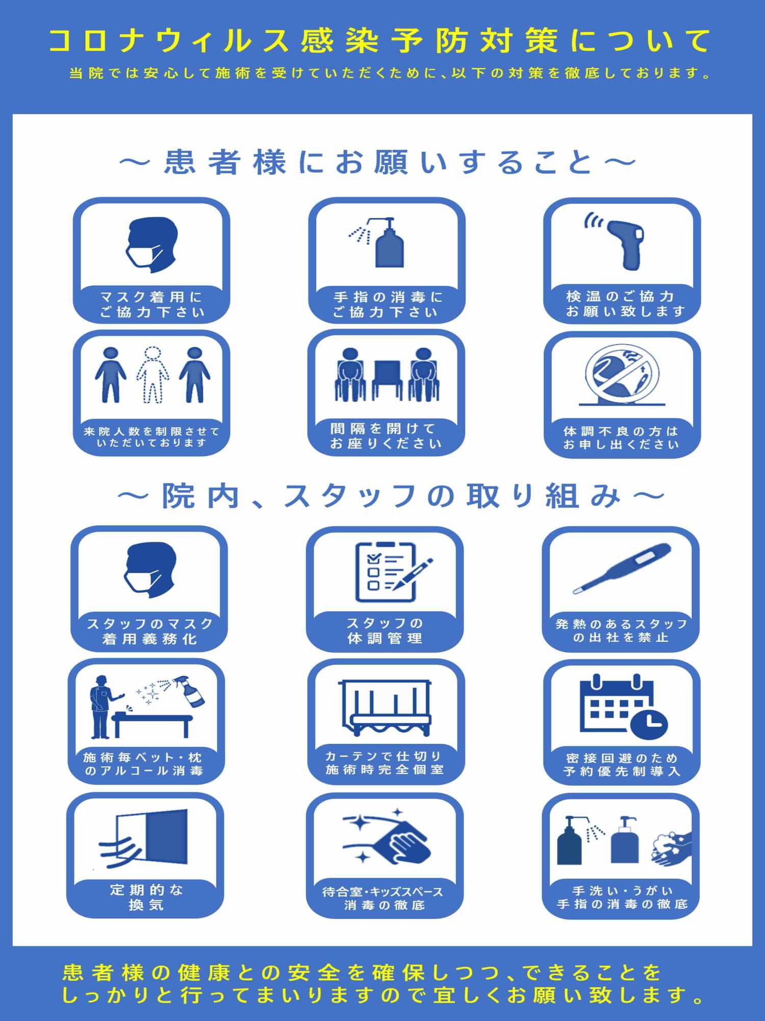 コロナ感染予防対策